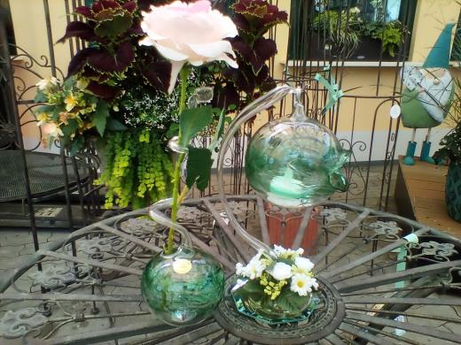 Windlicht Lauscha Rosenvase Glas Wohnen