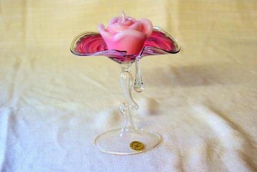 Glas Lauscha Leuchter Kerzenhalter