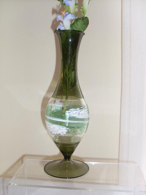 Rosenvase Lauschaer Glas Tischdeko Glasbläser Kunsthandwerk
