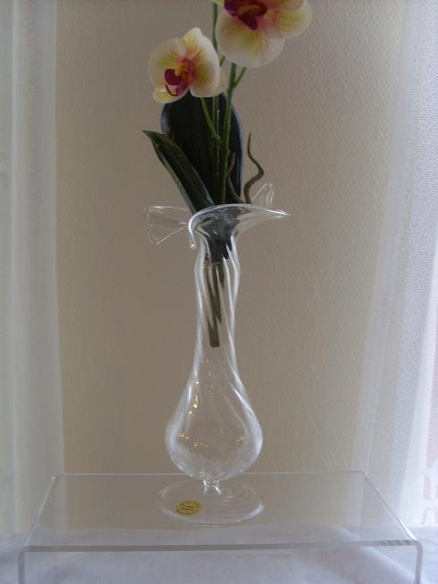 Rosenvase Lauschaer Glas Tischdeko Glasbläser Kunsthandwerk