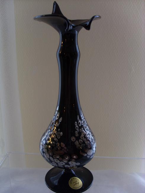 Rosenvase Lauschaer Glas Tischdeko Glasbläser Kunsthandwerk