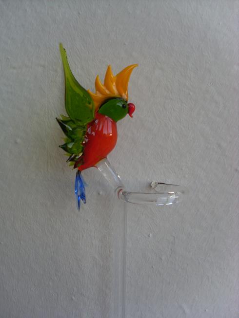 Orchideenstab mit Glasfigur