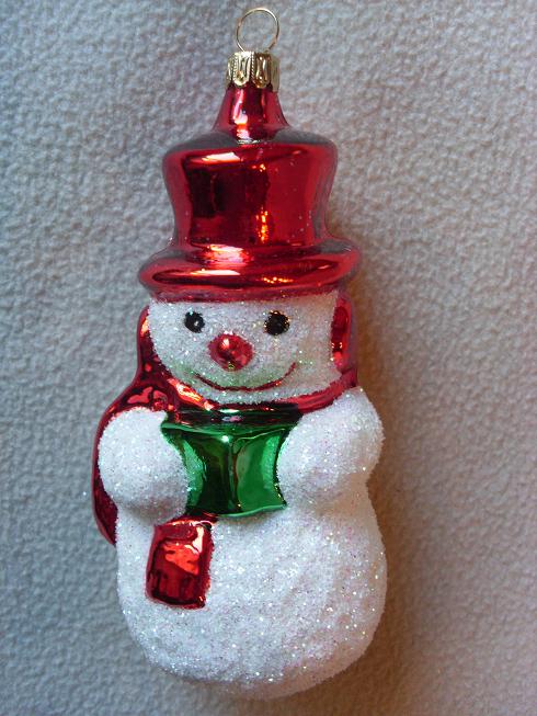 Weihnachtsschmuck Lauscha Glas Schneemann
