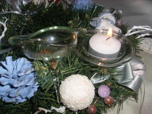 Adventskranzlicht Glas Lauscha