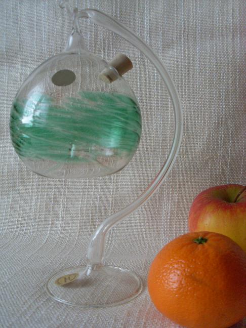 Obstfliegenfalle mit Glasständer Lauscha Glas