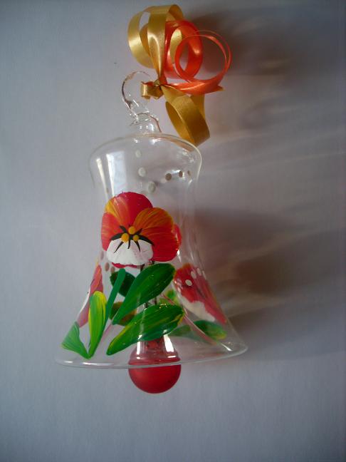 Osterdeko Glas Lauscha Glocke
