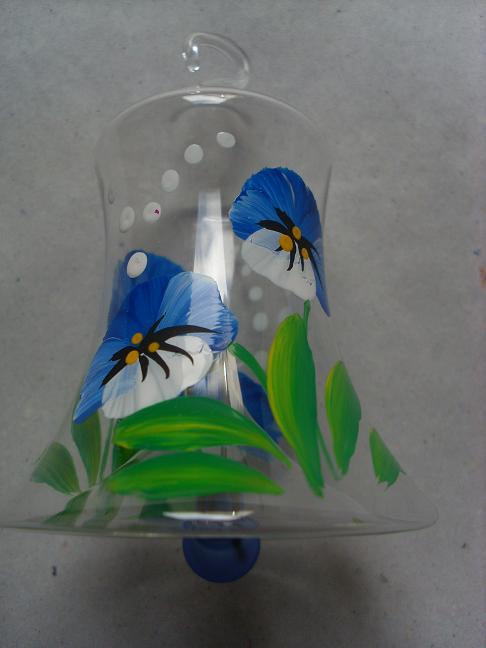 Glas Lauscha Osterdeko Glocke