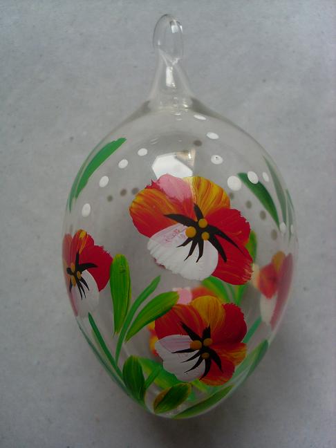 Osterei Glas Handmalerei Lauscha