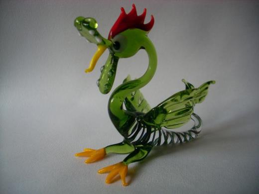 Tierfigur Drachen Lauscha Glas
