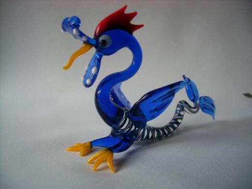 Tierfigur Drachen Lauscha Glas