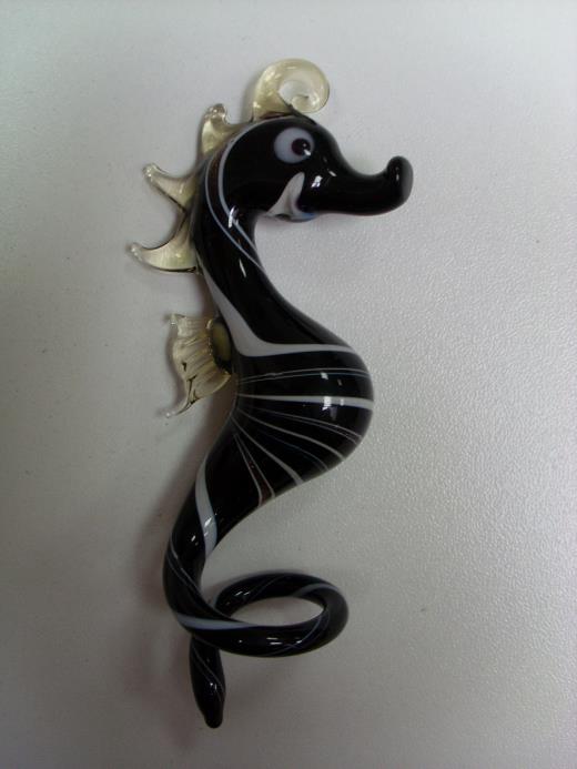 Tierfiguren Glas Lauscha Seepferd