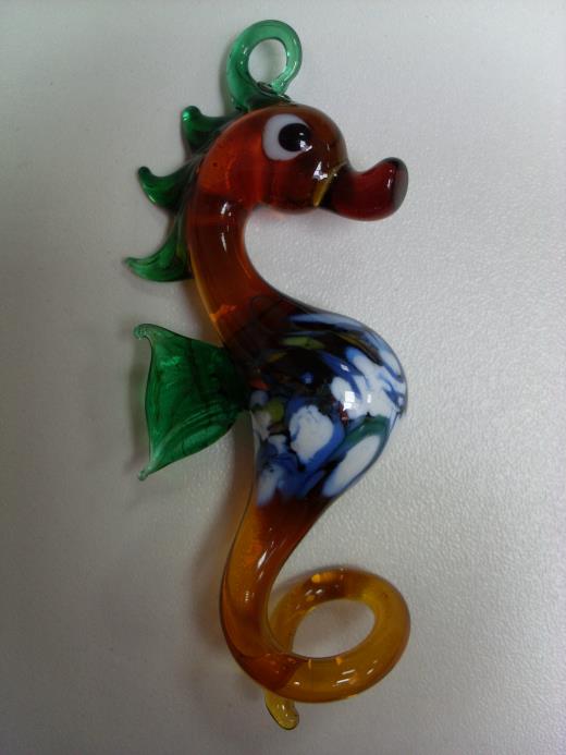 Tierfiguren Glas Lauscha Seepferd