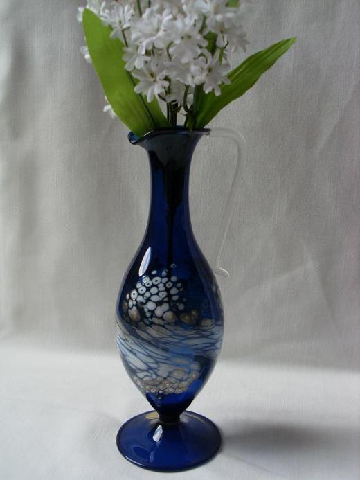 Rosenvase Lauschaer Glas Tischdeko Glasbläser Kunsthandwerk