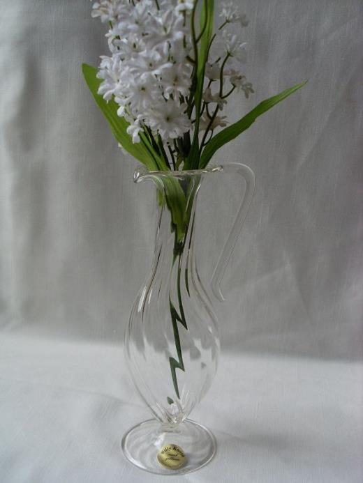 Rosenvase Lauschaer Glas Tischdeko Glasbläser Kunsthandwerk