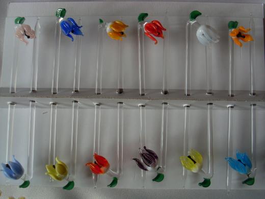 Spieße Obst Bowle  Lauschaer Glas Glockenblume