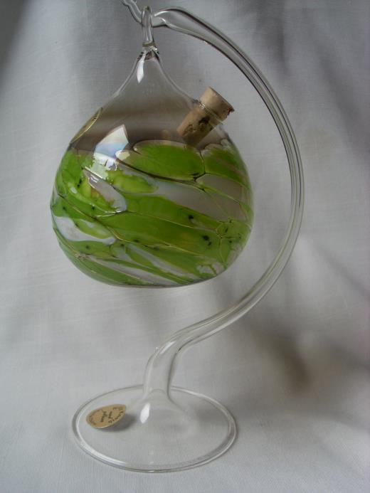 Obstfliegenfalle mit Glasständer Lauscha Glas