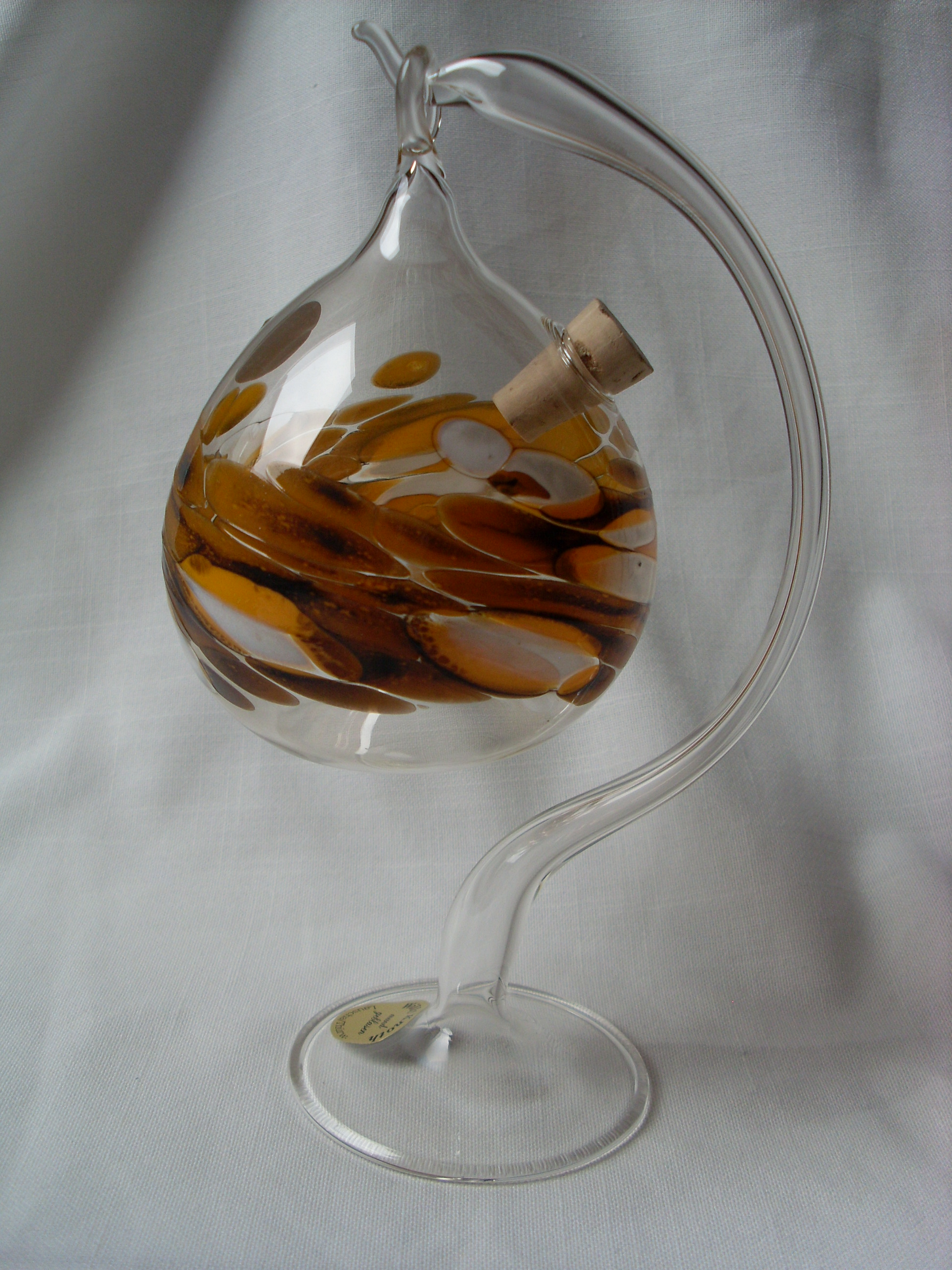 Obstfliegenfalle mit Glasständer Lauscha Glas