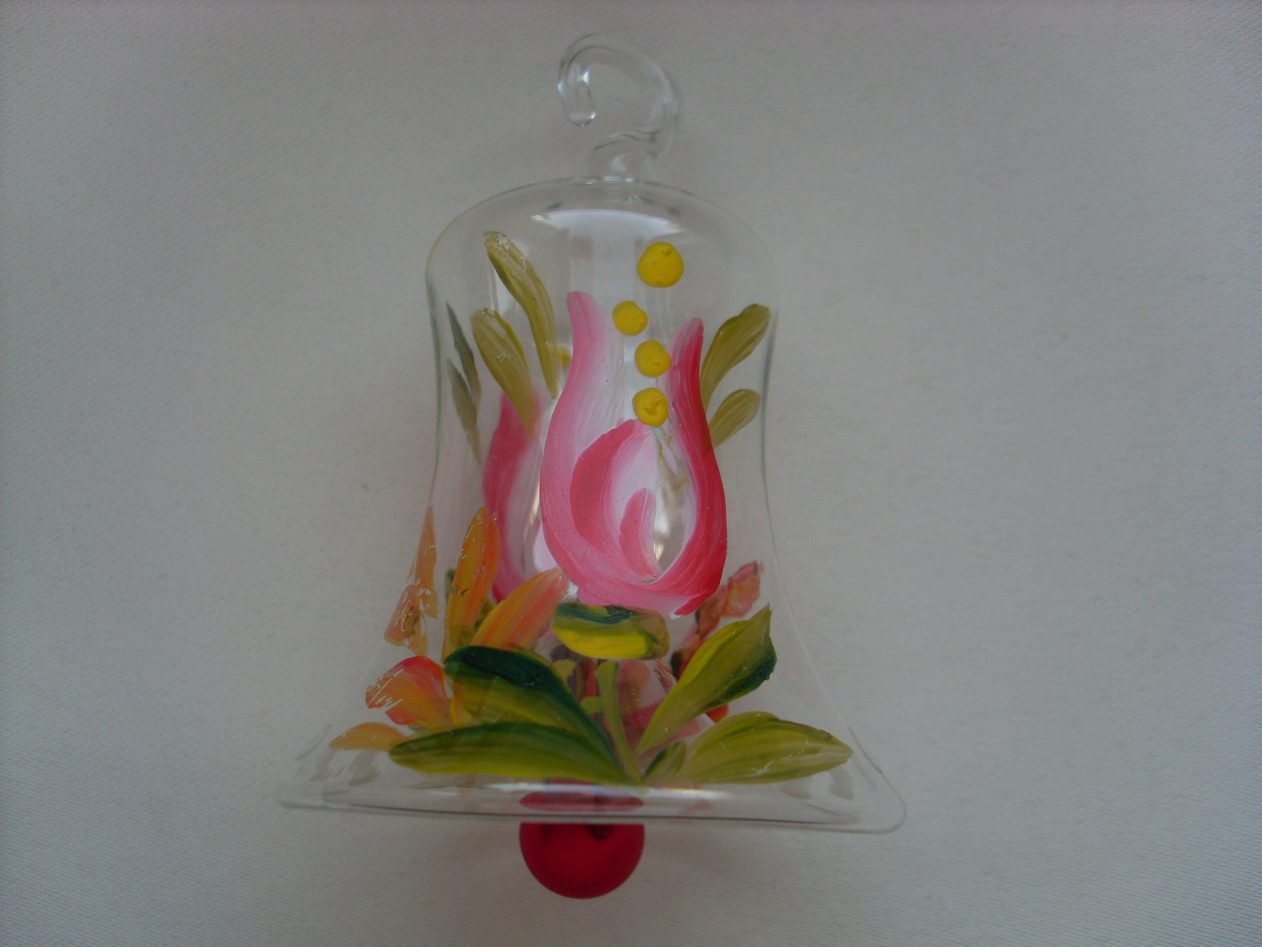 Glas Lauscha Osterdeko Glocke