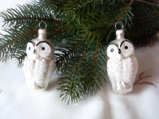 Weihnachtsschmuck Lauscha Glas Eule
