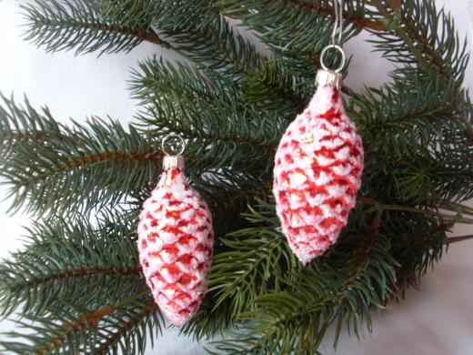 Weihnachtsschmuck Lauscha Glas Tannenzapfen