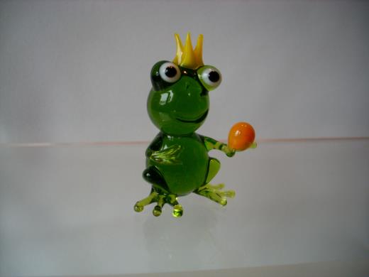 Glas Lauscha Tierfigur Froschkönig