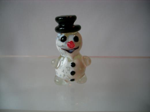 Glas Lauscha Glasfigur Schneemann