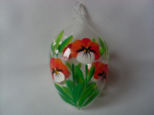 Osterei Glas Handmalerei