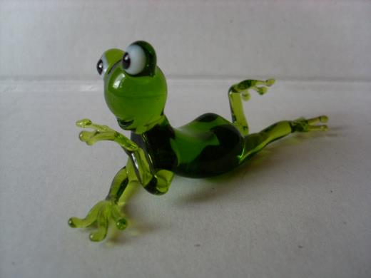 Glas Lauscha Tierfigur Frosch