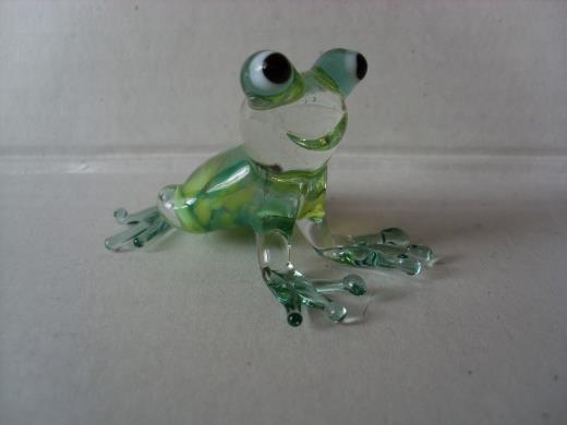 Glas Lauscha Tierfigur Frosch