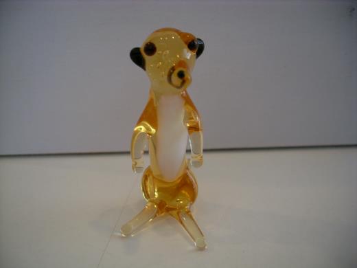 Tierfigur Glas Lauscha Erdmännchen
