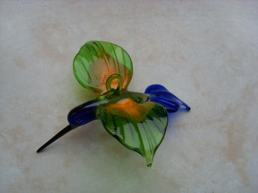 Glasfigur Kolibri Lauscha Glas