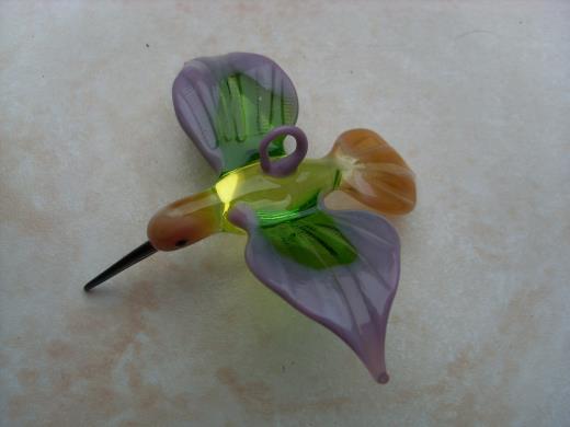 Glasfigur Kolibri Lauscha Glas