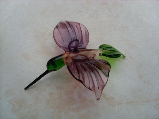 Glasfigur Kolibri Lauscha Glas