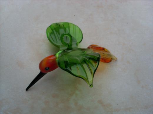 Glasfigur Kolibri Lauscha Glas