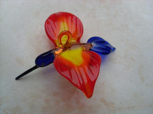 Glasfigur Kolibri Lauscha Glas