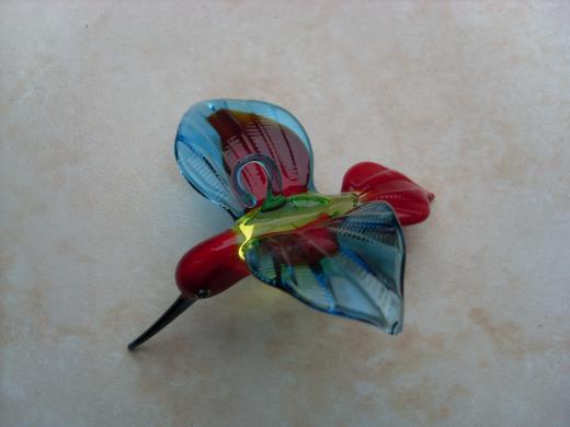 Glasfigur Kolibri Lauscha Glas
