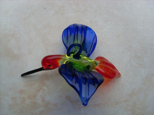 Glasfigur Kolibri Lauscha Glas