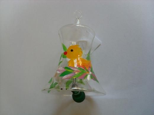 Osterdeko Glas Lauscha Glocke