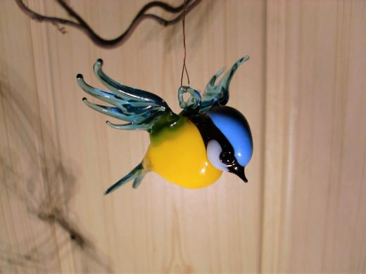 Glasfigur Lauscha Meise