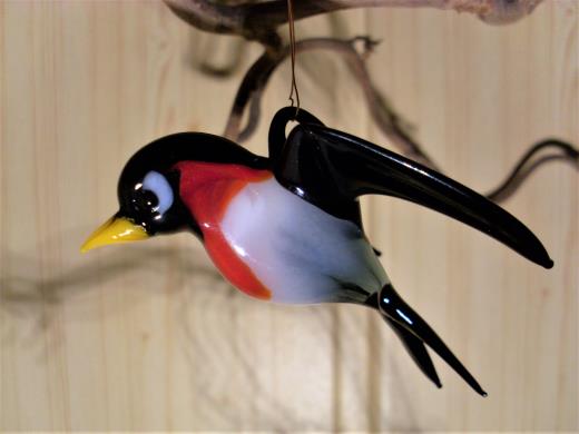 Tierfigur Lauscha Glas Schwalbe