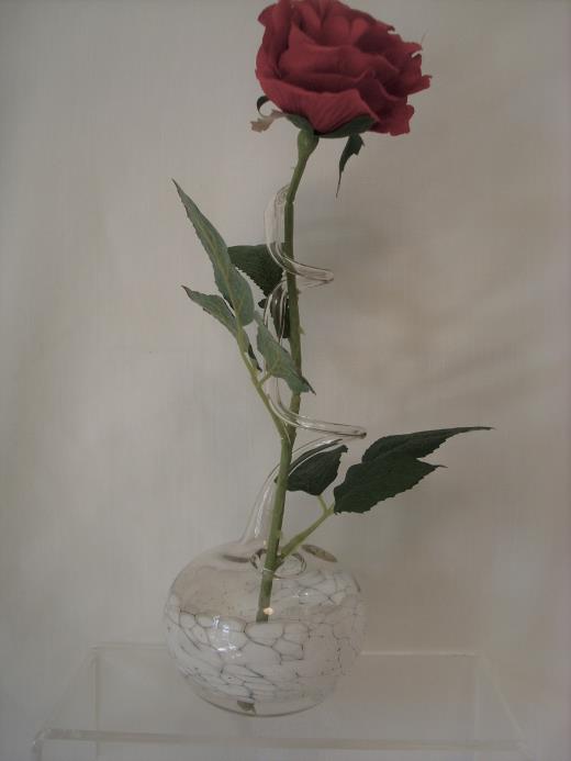 Rosenvase Orchideenvase Lauscha Glas