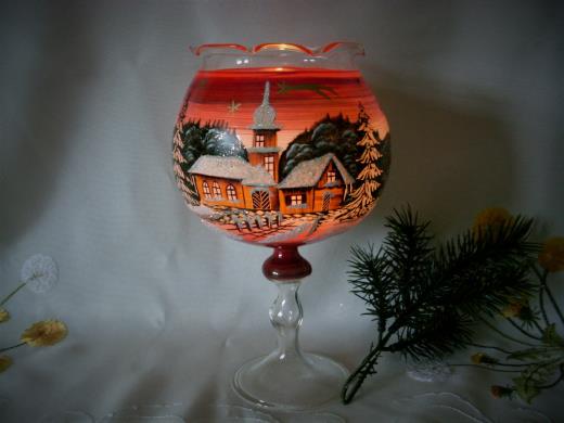 Weihnachtsschmuck Windlicht Lauscha Glas