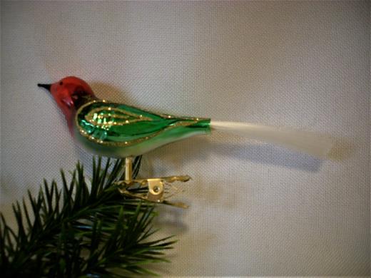 Weinachtsschmuck Lauscha Glas Vogel