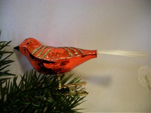 Weinachtsschmuck Lauscha Glas Vogel