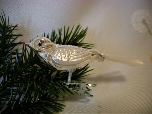 Weinachtsschmuck Lauscha Glas Vogel