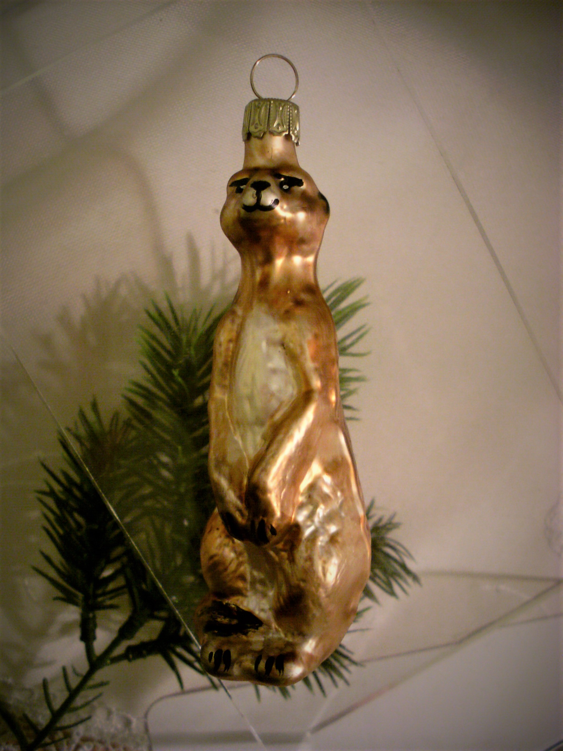 Lauscha Glas Weihnacht Baumschmuck Erdmännchen