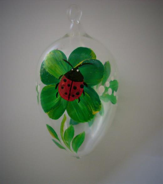Osterei Glas Handmalerei