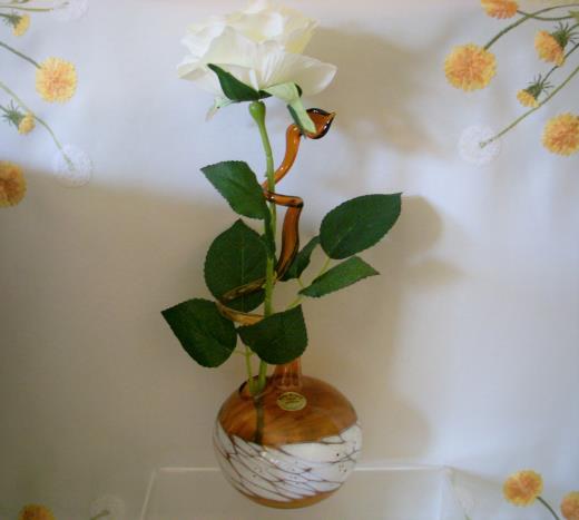 Rosenvase Orchideenvase Lauscha Glas