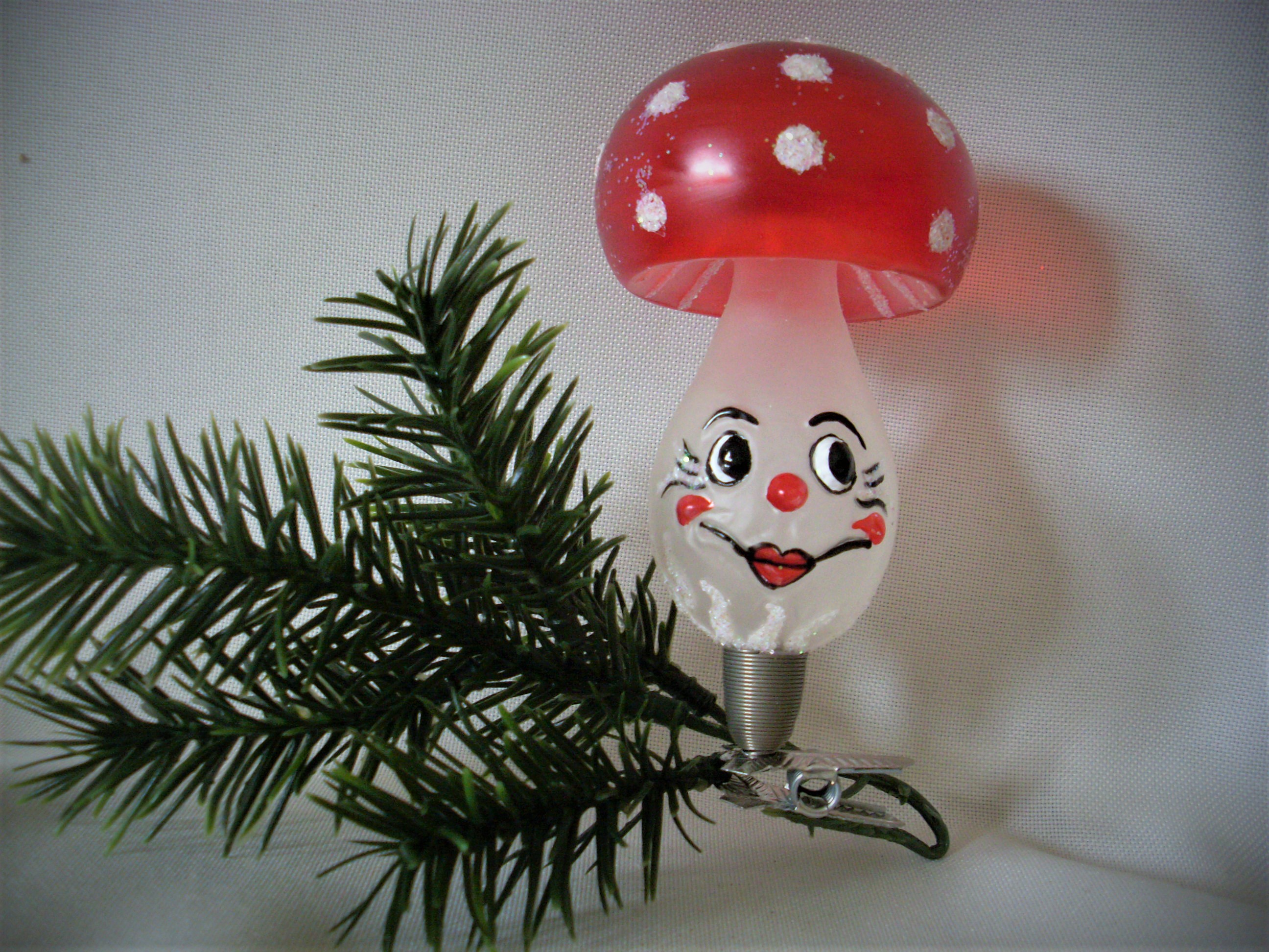 Weihnachtsschmuck Figur Pilz Lauscha