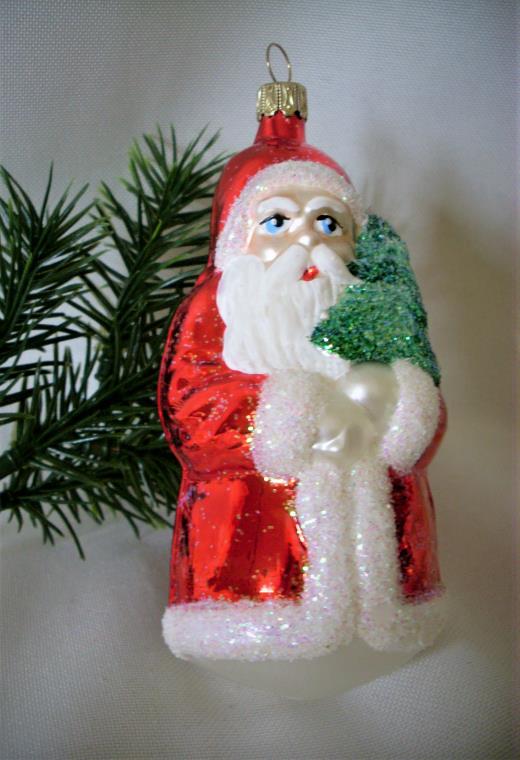 Weihnachtsschmuck Figur Weihnachtsmann Lauscha